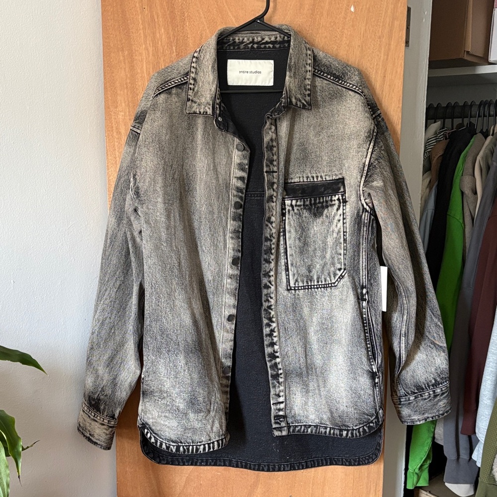 Entire Studio Herculean Shirt (Men's Gray Denim Shirt Jacket)